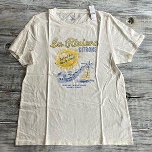 J Crew graphic t shirt, 100% cotton, size L